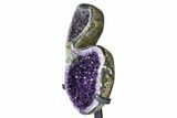 Sparkling Amethyst Geode With Metal Stand - Uruguay #368378-2